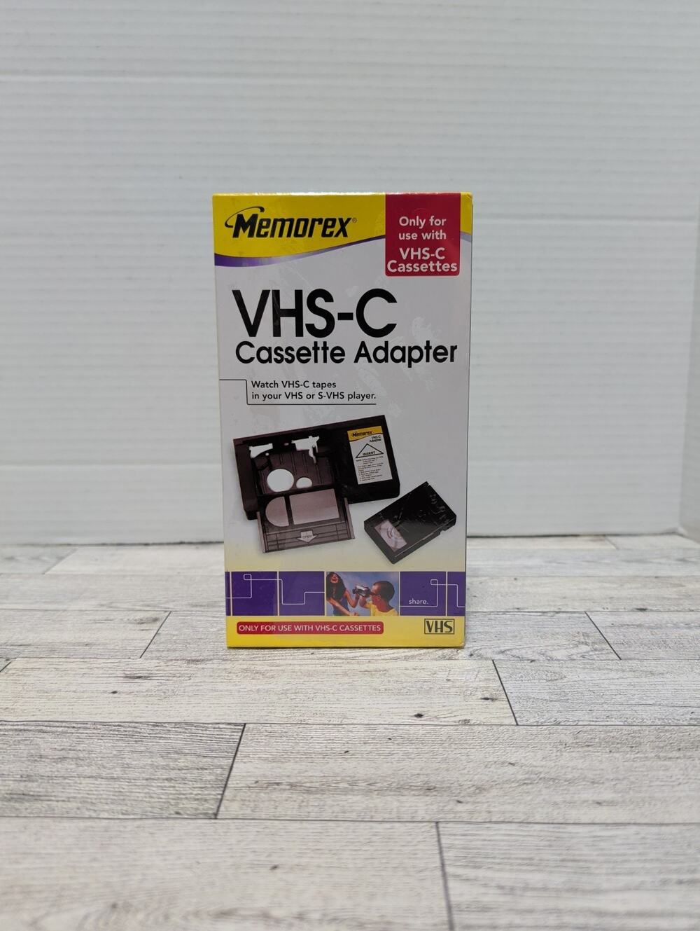 New Memorex VHS-C Cassette Adapter Watch VHS-C In A VHS Or S-VHS Player